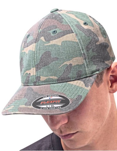 FLE-6977CA-Flexfit Garmet Washed Camo Cap